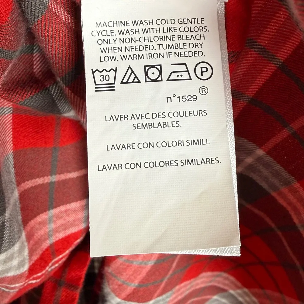 Polo Ralph Lauren Classic Fit Red Plaid Cotton Utility Shirt Pockets Cabin Sz XL
